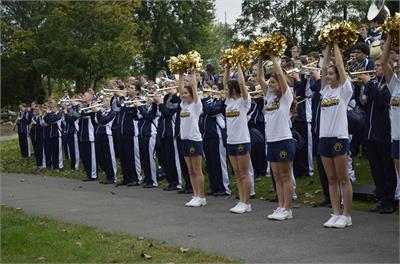 The OFHS marching band performs during the 2013 Falls Day in the Park. 